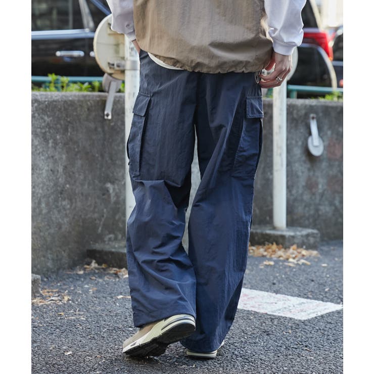nylon cargo pants | OHOTORO