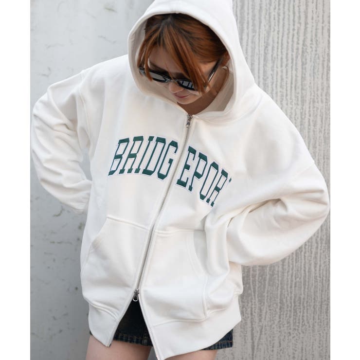 買い誠実 カレッジロゴビッグジップパーカー[品番：WG010093419]｜WEGO トップス