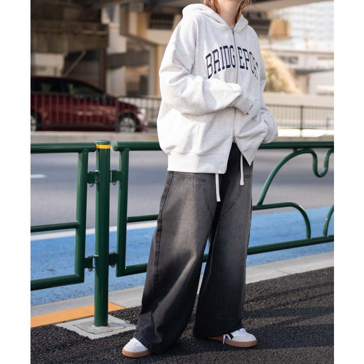 カレッジロゴビッグジップパーカー[品番：WG010093419]｜WEGO