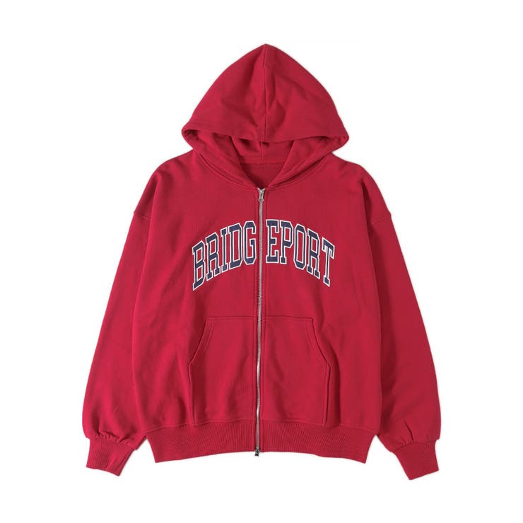 ブランド品専門の カレッジロゴビッグジップパーカー[品番：WG010093419]｜WEGO レディースウェア