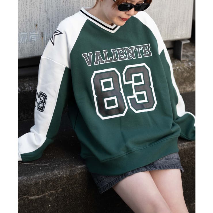 グリーン | ナンバリングビッグスウェット | WEGO【WOMEN】