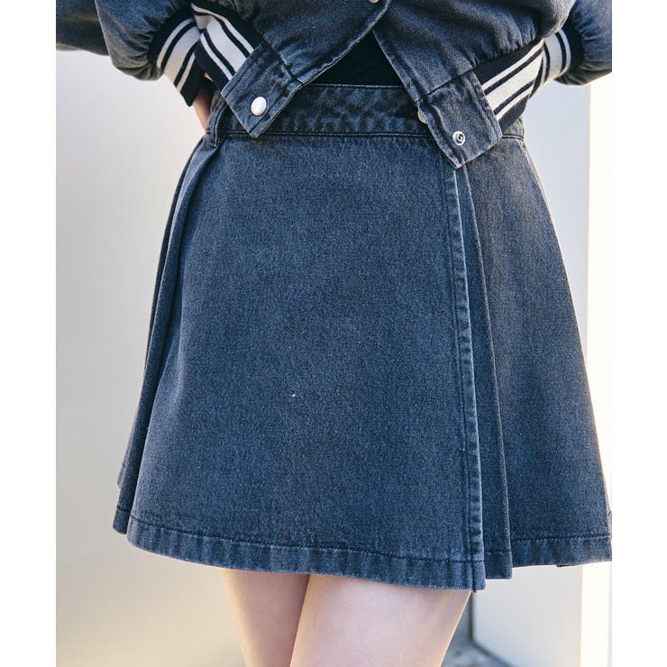 デニムラッププリーツスカート[品番：WG010093453]｜WEGO【WOMEN
