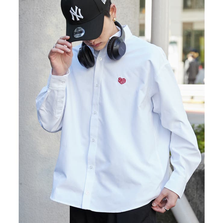 オックスフォードワンポイントシャツ(LS) | WEGO【MEN】 | 詳細画像2 