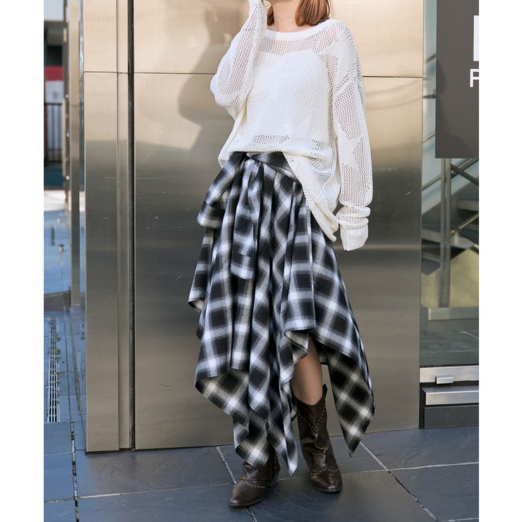 チェックシャツラップスカート[品番：WG010093462]｜WEGO【WOMEN