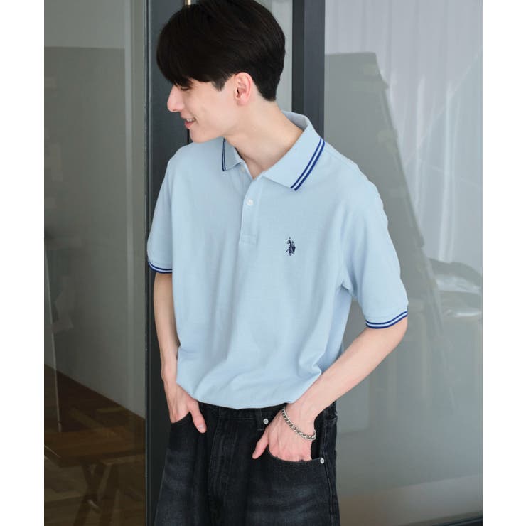 別注USPOLOラインポロシャツ | WEGO【MEN】 | 詳細画像1 