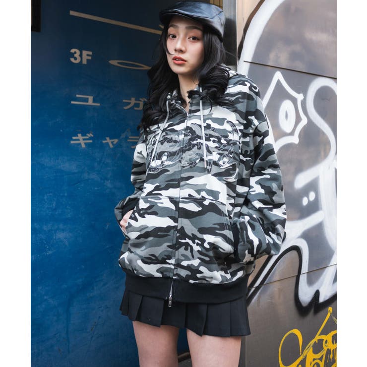 カモフラグラフィックZIPパーカー[品番：WG010093482]｜WEGO