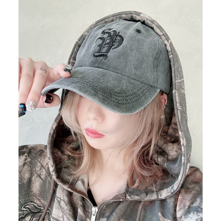 ロゴ刺繍ピグメントキャップ[品番：WG010093500]｜WEGO【MEN