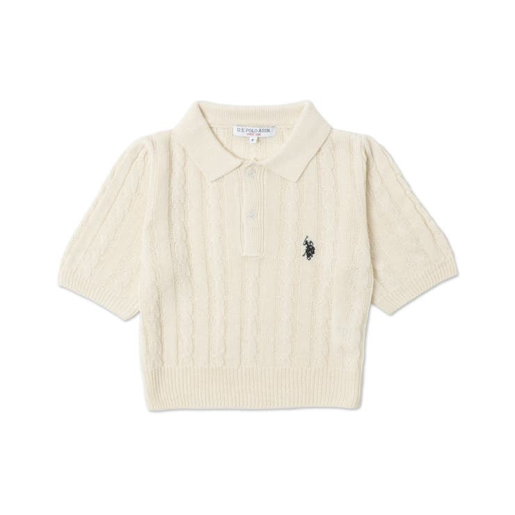 別注USPOLO ケーブルニットポロ | WEGO【WOMEN】 | 詳細画像1 