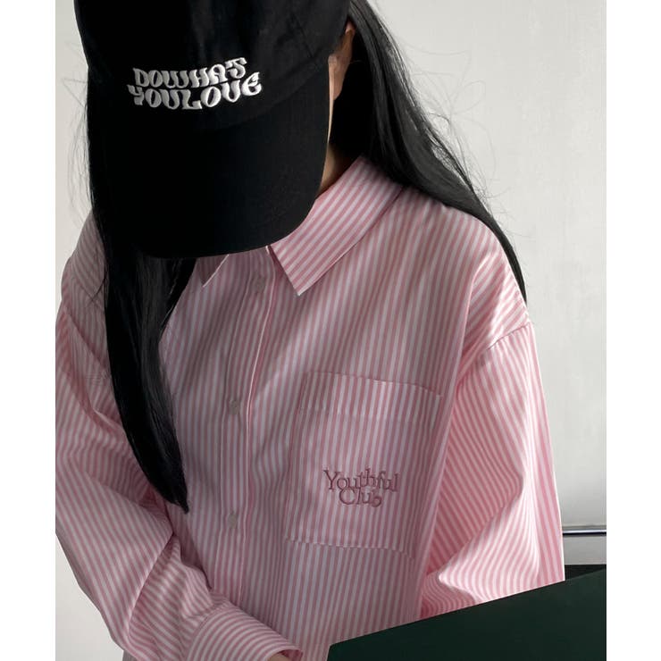 刺繍ストライプBIGシャツ | WEGO【WOMEN】 | 詳細画像8 