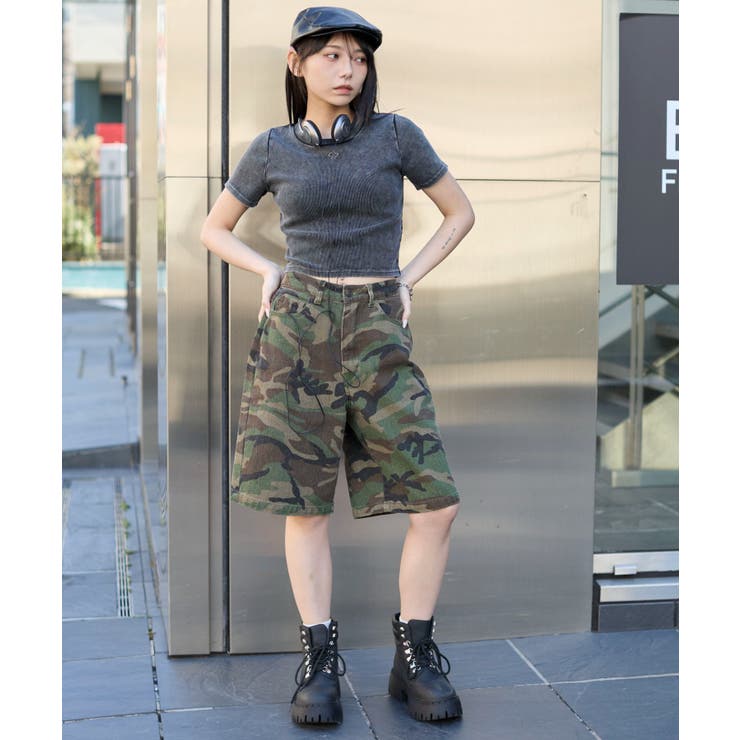 ヴィンテージウォッシュワンポイントリブT | WEGO【WOMEN】 | 詳細画像3 