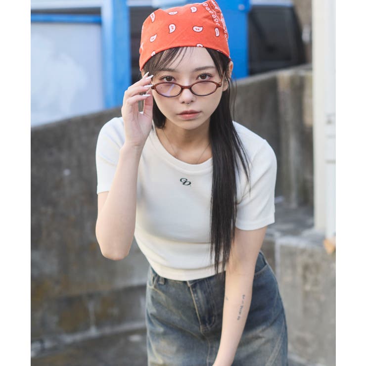 ヴィンテージウォッシュワンポイントリブT | WEGO【WOMEN】 | 詳細画像6 