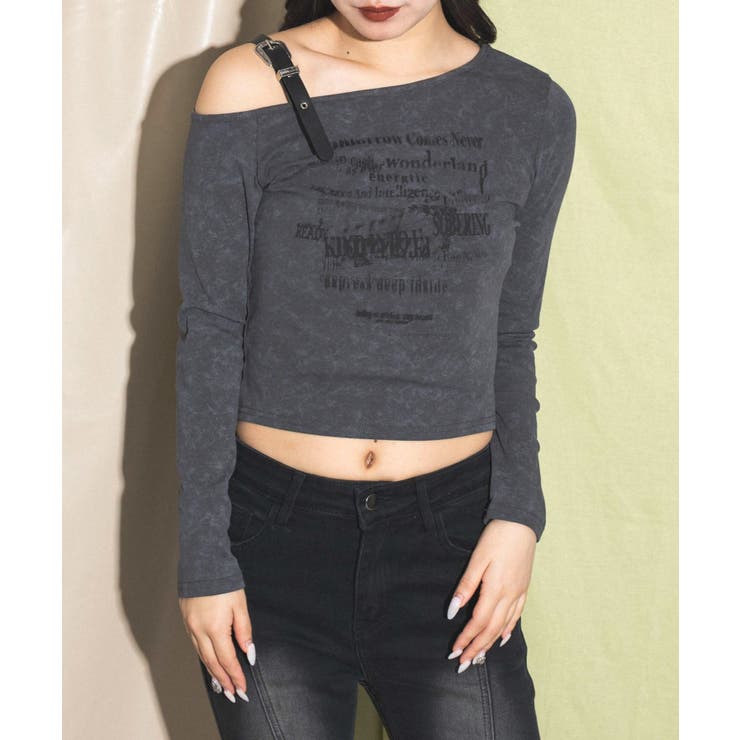 ショルダーストラップグラフィックトップ | WEGO【WOMEN】 | 詳細画像7 