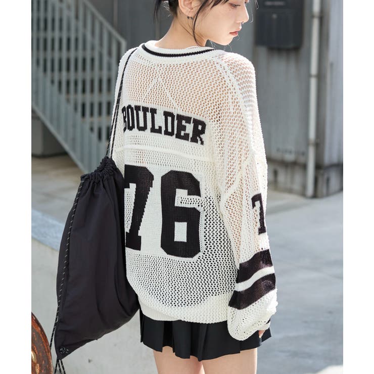 ナンバリングメッシュニットプルオーバー[品番：WG010093581]｜WEGO