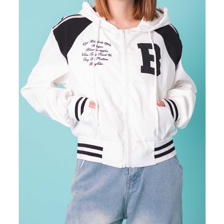 イニシャルロゴフードスタジャン | WEGO【WOMEN】 | 詳細画像1 