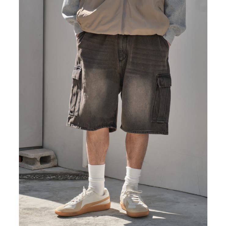 超熱 イージーバギーデニムカーゴショーツ[品番：WG010093606]｜WEGO パンツ