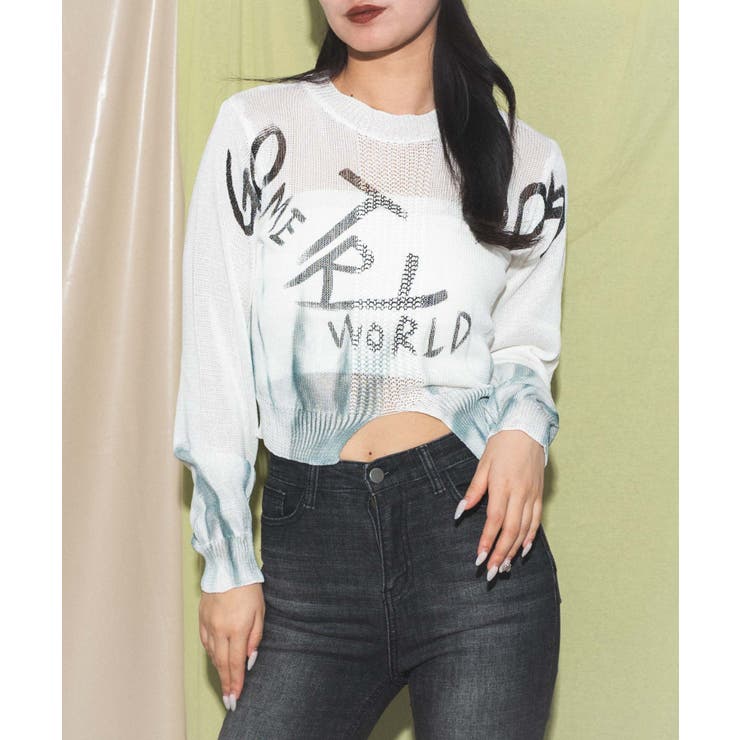 アシメグラフィックトップス | WEGO【WOMEN】 | 詳細画像1 