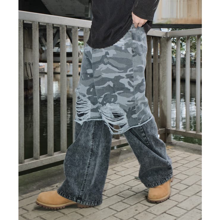 ドッキングデニムパンツ | WEGO【MEN】 | 詳細画像1 