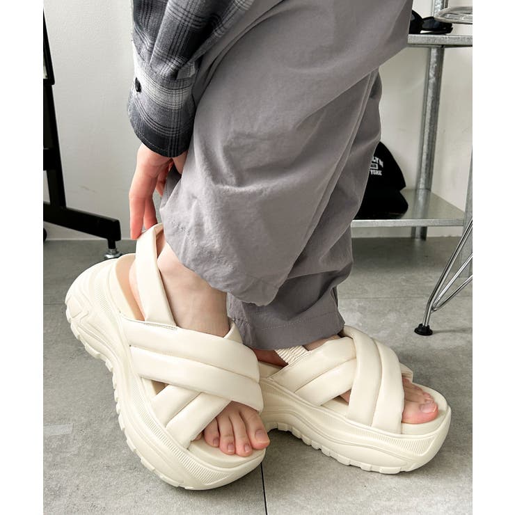 パテッドクロス厚底サンダル | WEGO【WOMEN】 | 詳細画像1 