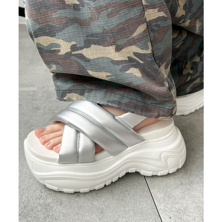 パテッドクロス厚底サンダル[品番：WG010093687]｜WEGO【WOMEN