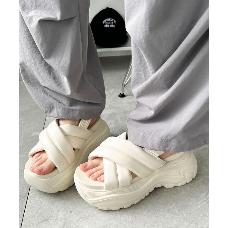 パテッドクロス厚底サンダル[品番：WG010093687]｜WEGO【WOMEN