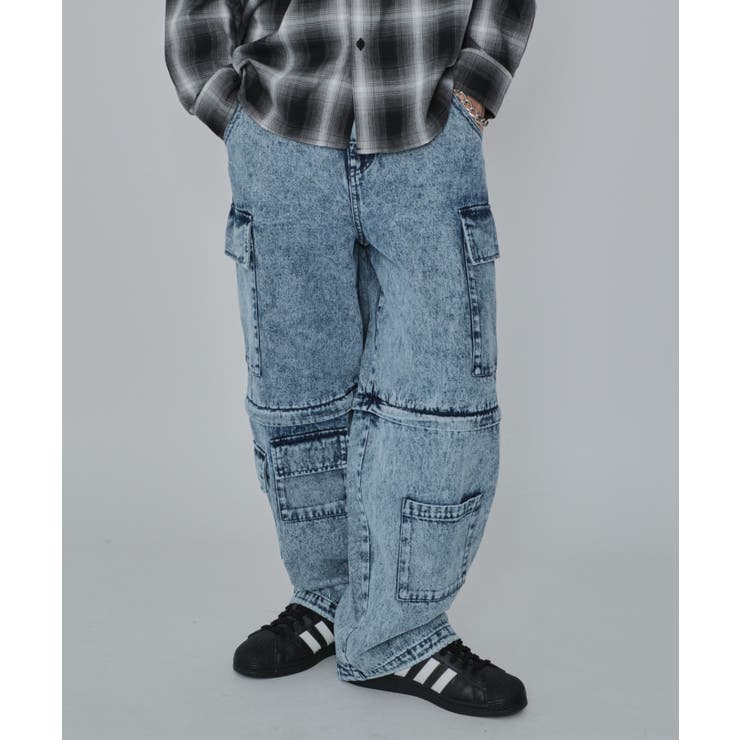 2WAYマルチデニムカーゴパンツ[品番：WG010093692]｜WEGO【MEN