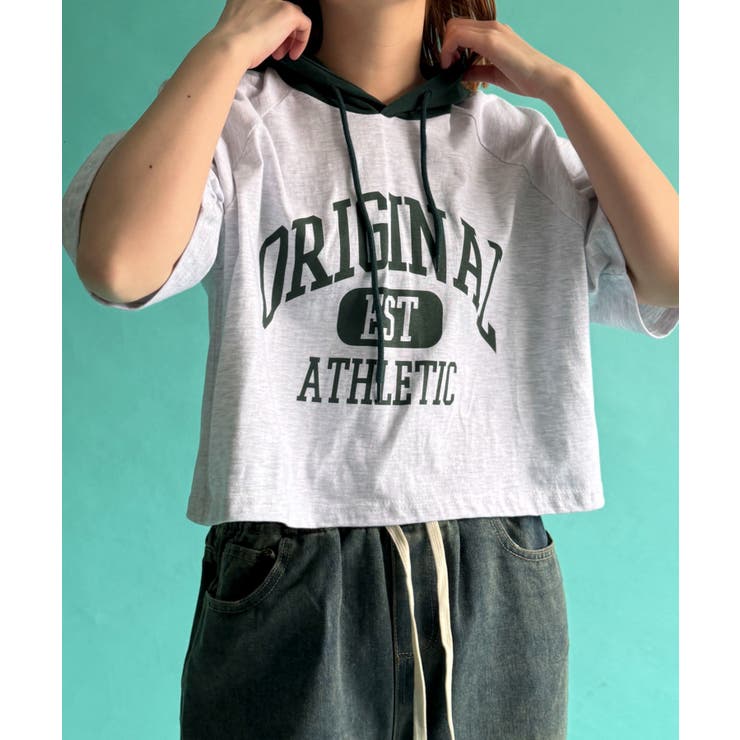 フーデッドバイカラーT | WEGO【WOMEN】 | 詳細画像1 
