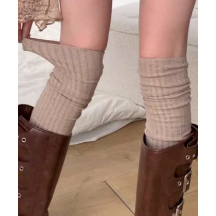 クシュクシュリブハイソックス | WEGO【WOMEN】 | 詳細画像1 