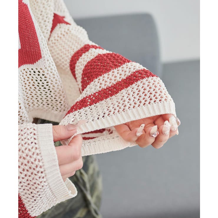 ナンバリングメッシュショートニット | WEGO【WOMEN】 | 詳細画像4 