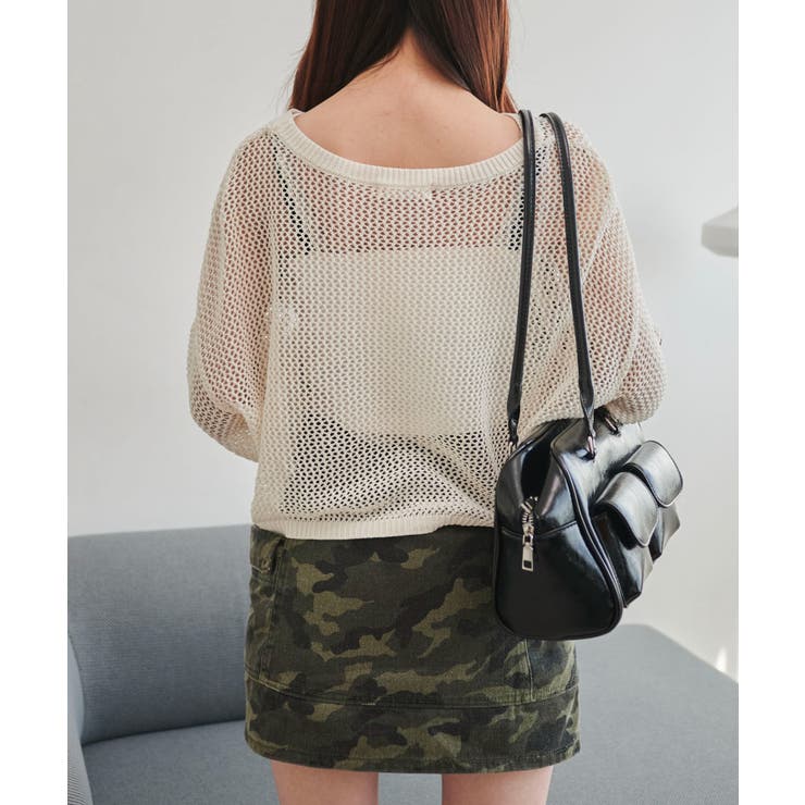 ナンバリングメッシュショートニット | WEGO【WOMEN】 | 詳細画像9 