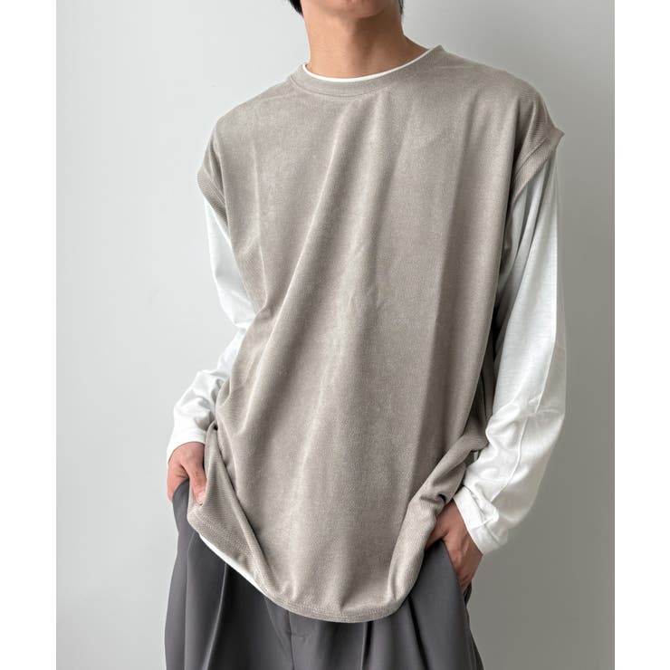 フェイクスウェードベストT(LS) | WEGO【MEN】 | 詳細画像1 
