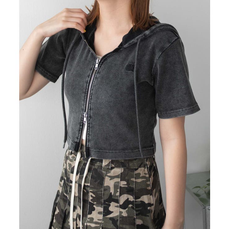 リブハンソデジップパーカー[品番：WG010093902]｜WEGO【WOMEN