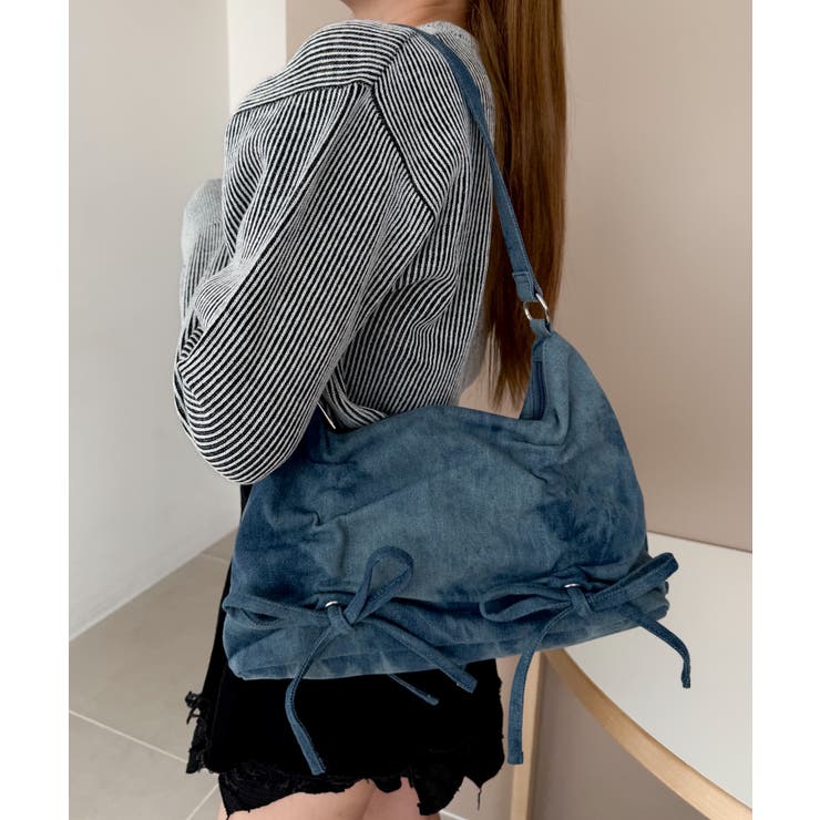 ギャザーリボンハーフムーンバッグ | WEGO【WOMEN】 | 詳細画像1 
