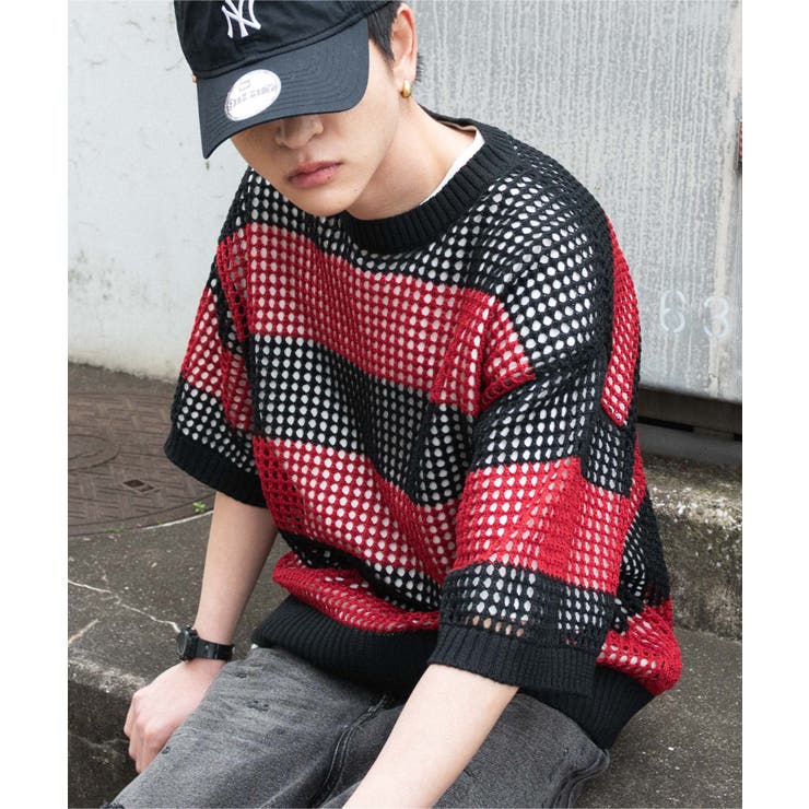 アンサンブルメッシュニットプルオーバー(SS) | WEGO【MEN】 | 詳細画像1 