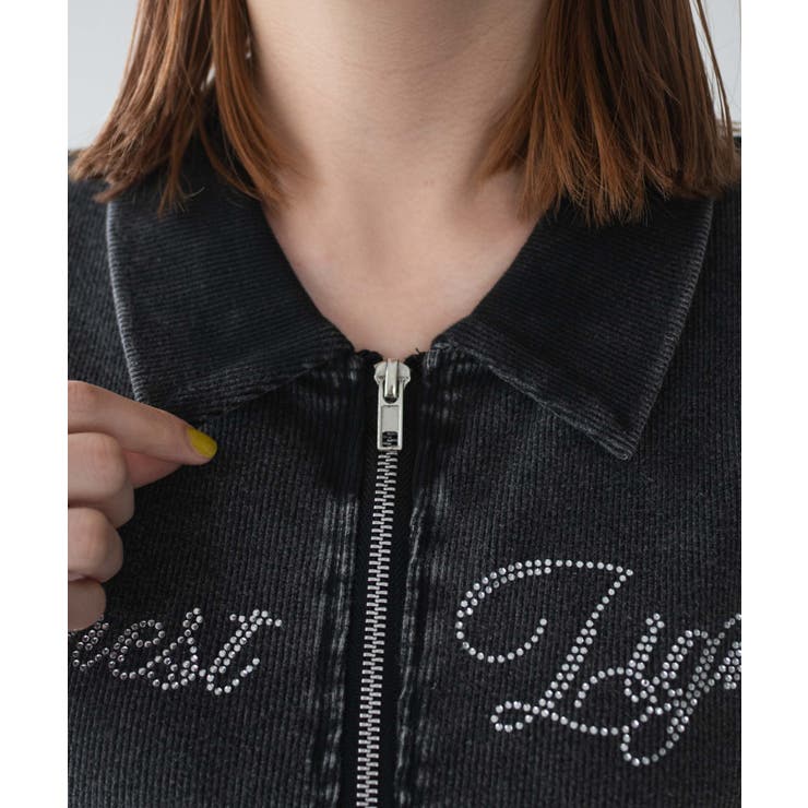 ラインストーンロゴWZIPトップス | WEGO【WOMEN】 | 詳細画像5 