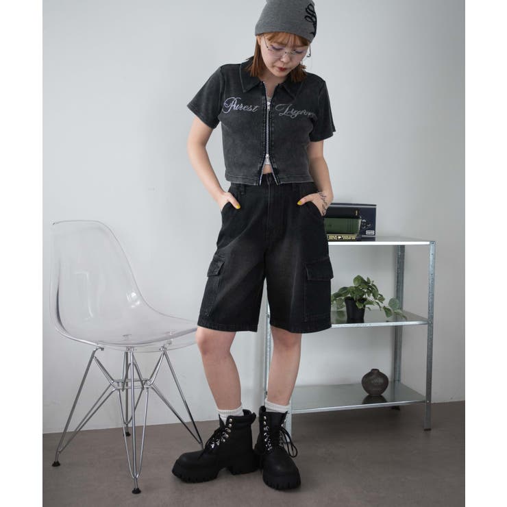 ラインストーンロゴWZIPトップス | WEGO【WOMEN】 | 詳細画像18 