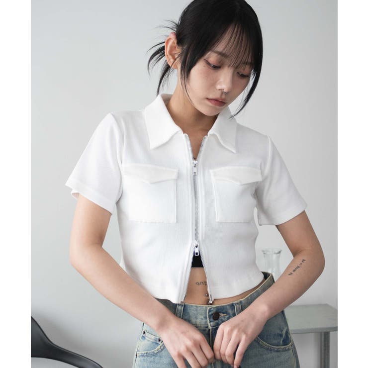 ポケットデザインWZIPトップス | WEGO【WOMEN】 | 詳細画像9 