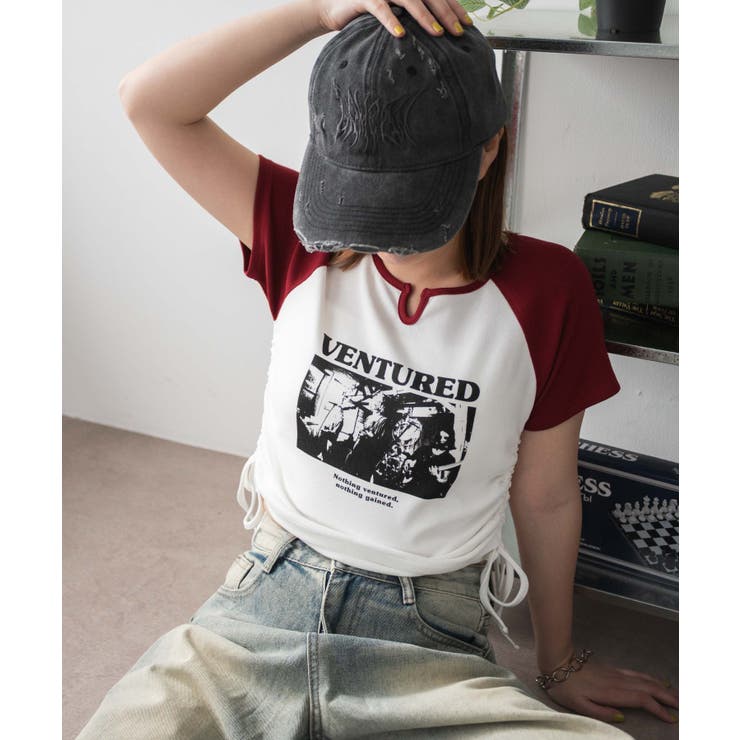 柄2 | キーネックサイドレースアップちびT | WEGO【WOMEN】