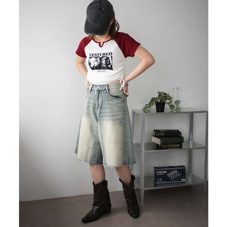 キーネックサイドレースアップちびT | WEGO【WOMEN】 | 詳細画像3 