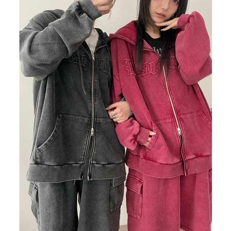 ロゴヴィンテージウォッシュジップパーカー[品番：WG010093957]｜WEGO