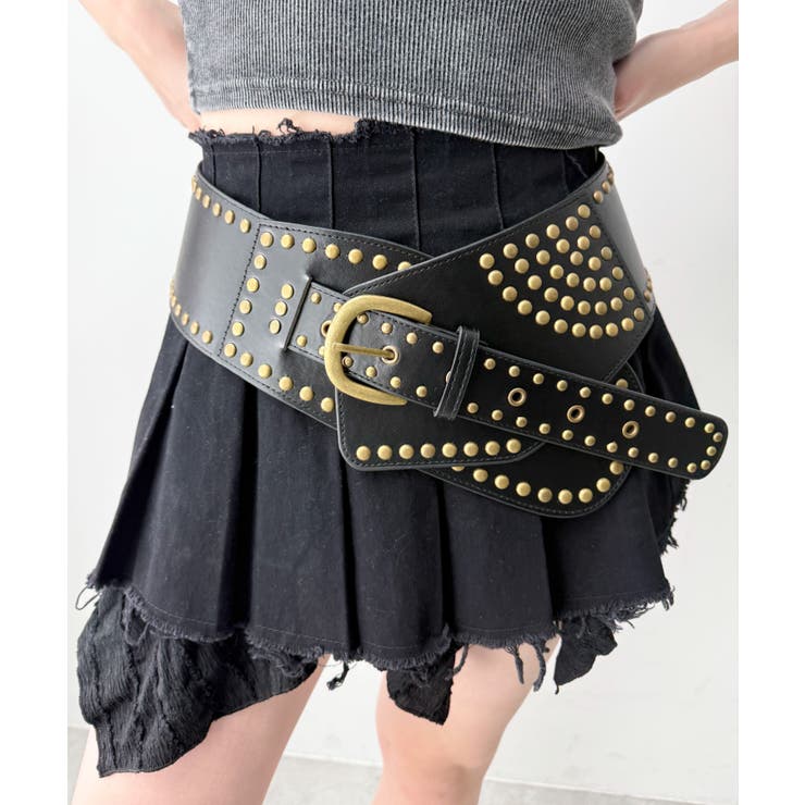 Lスタッズワイドサッシュベルト | WEGO【WOMEN】 | 詳細画像2 
