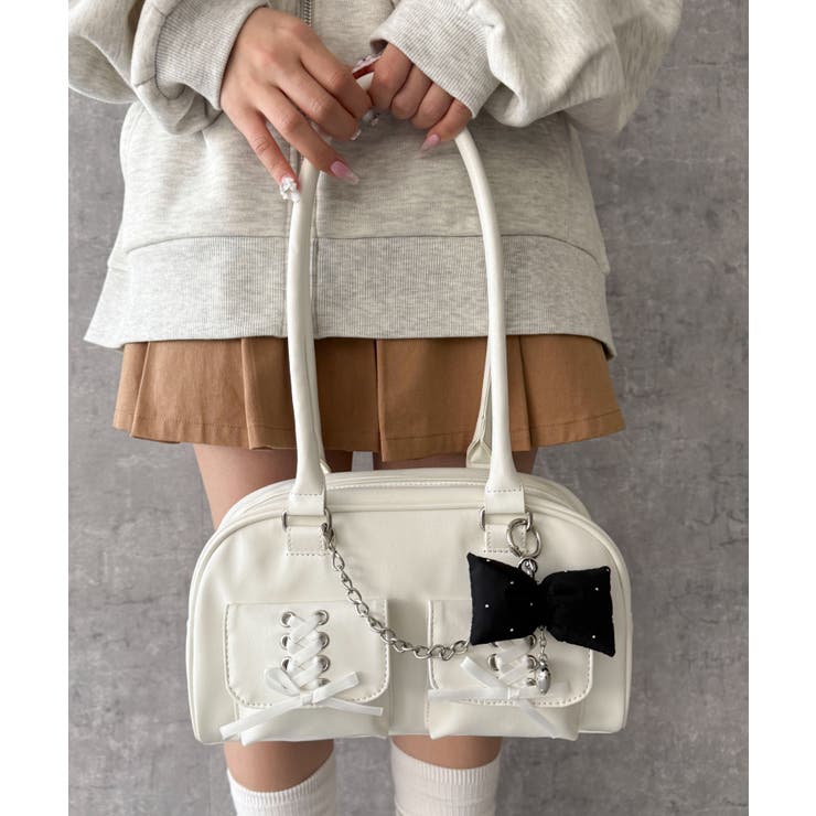 レースアップボストンバッグ | WEGO【WOMEN】 | 詳細画像1 