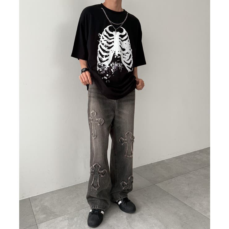 クロスモチーフオーバーダイバギーパンツ | WEGO【MEN】 | 詳細画像3 