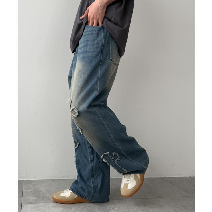 クロスモチーフオーバーダイバギーパンツ | WEGO【MEN】 | 詳細画像7 