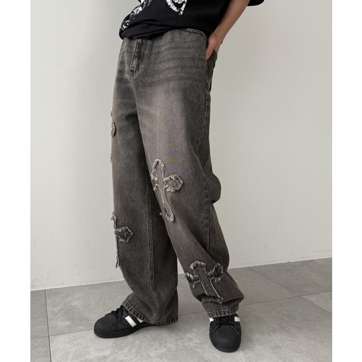 クロスモチーフオーバーダイバギーパンツ | WEGO【MEN】 | 詳細画像11 