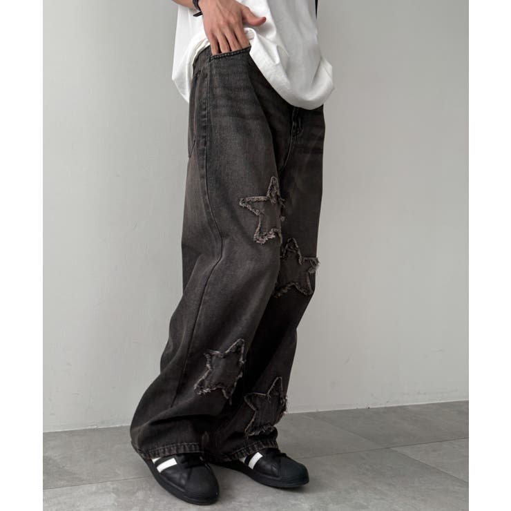 スターモチーフオーバーダイバギーパンツ | WEGO【MEN】 | 詳細画像9 
