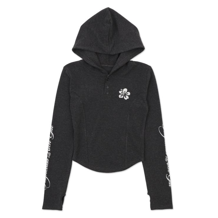 フランシストモークス スワロジップ バックハイビスカル ウールパーカー サイズ2 Los Angeles Apparel/ロサンゼルスアパレル 14OZ HEAVY FLEECE