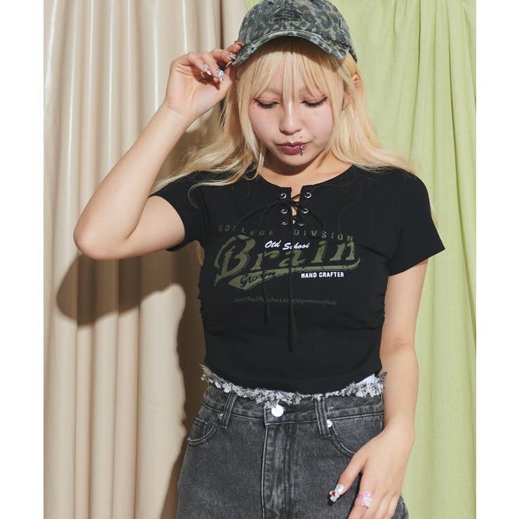 フロントレースアップピチT[品番：WG010094015]｜WEGO【WOMEN