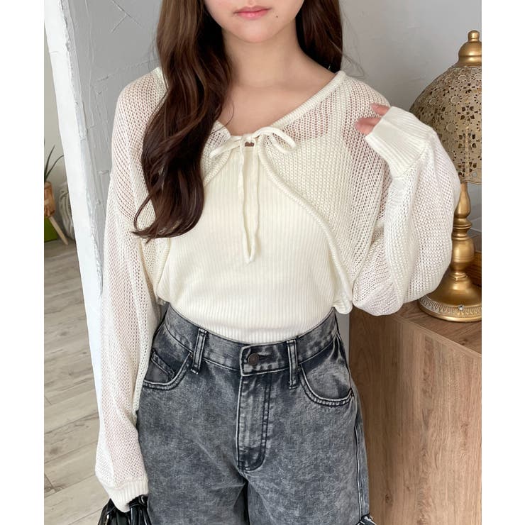 アンサンブルメッシュリボンカーディガン | WEGO【WOMEN】 | 詳細画像16 