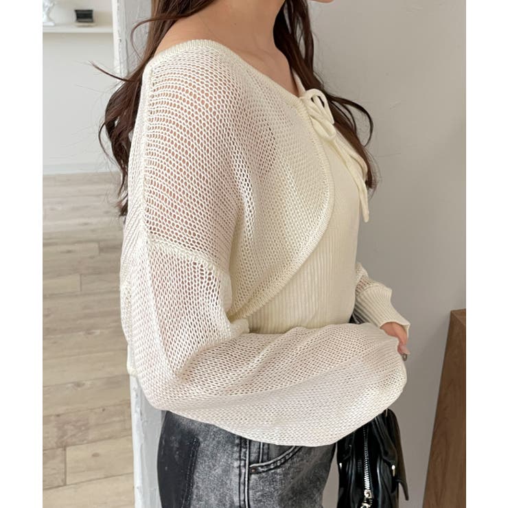 アンサンブルメッシュリボンカーディガン | WEGO【WOMEN】 | 詳細画像19 