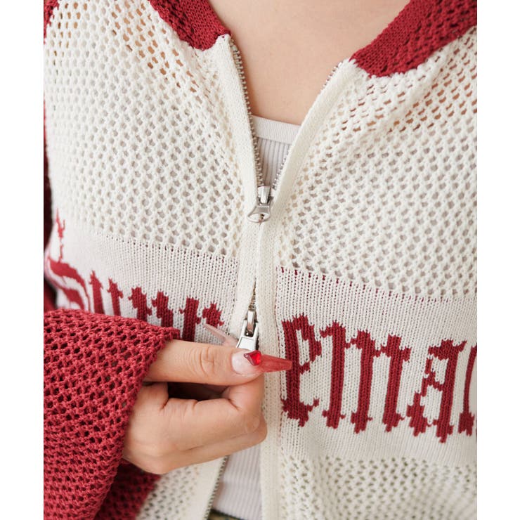 ラグランメッシュニットショートパーカー | WEGO【WOMEN】 | 詳細画像4 